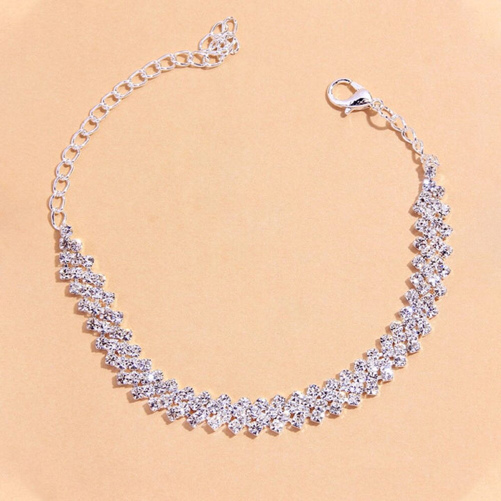 Bohemian Rhinestone Chain Anklet Bracelet Women Tennis Bracelet Anklet Leg Jewelry Accessories