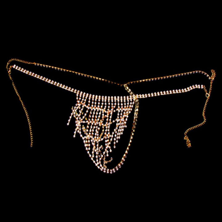 Crystal Lingerie Thong Panties Body Chain Bra Body Jewelry Rhinestone Bracelet Underwear Belly Chain