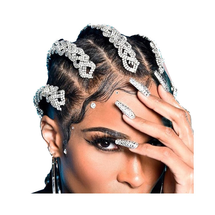 Rhinestone Dreadlocks Crystal Hair Accessories Hair Clip DIY Claw Clamp Women Jewelry