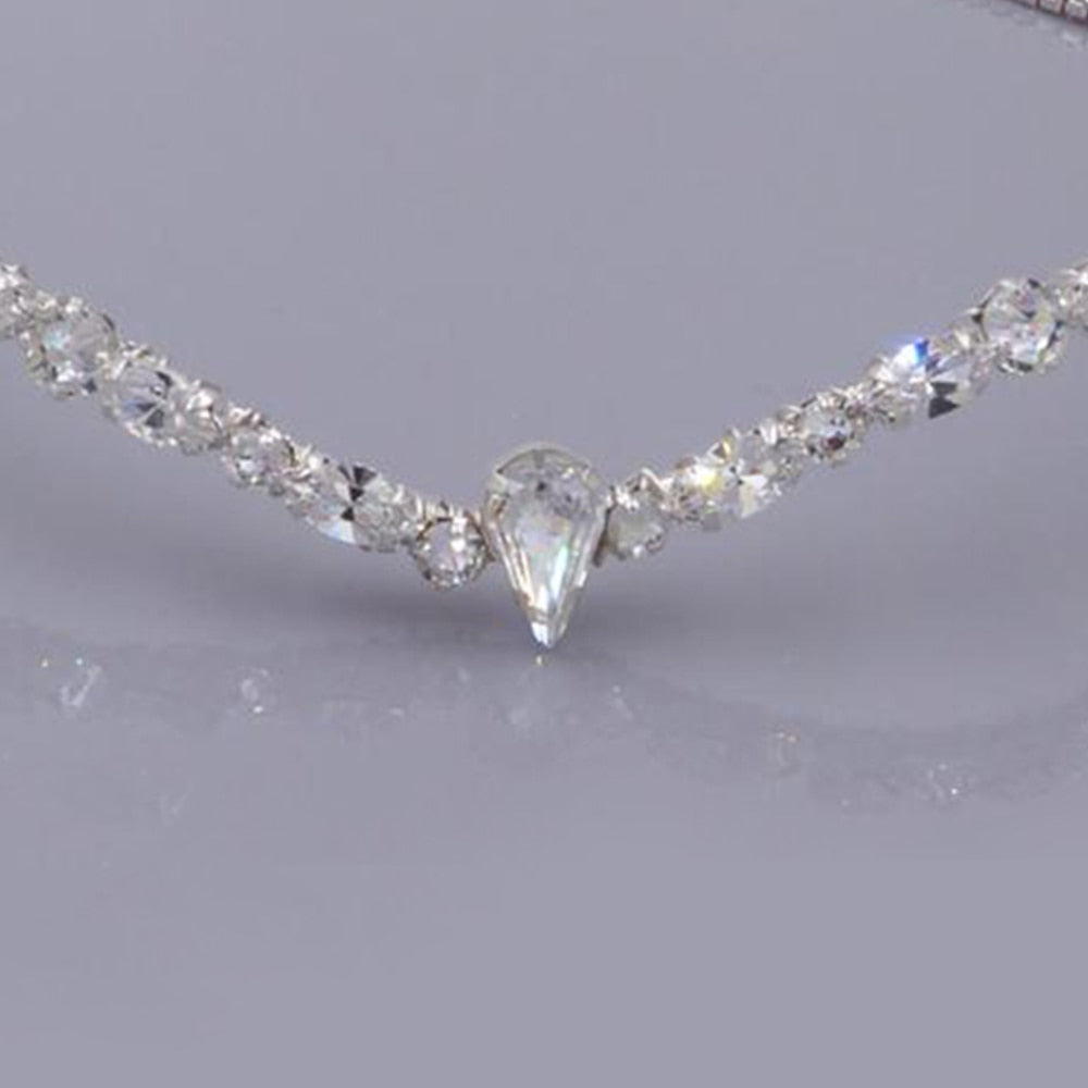 Crystal Bridal Forehead Chain Jewelry Women Wedding Headdress Hair Accessories