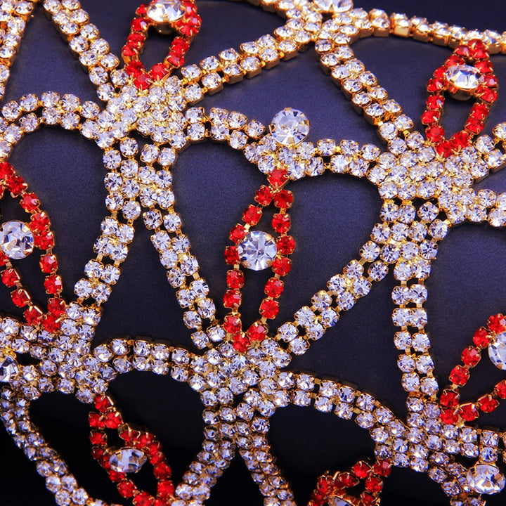 Rhinestone Heart Bikini Jewelry Lingerie Set Bling Bra Thong Crystal Body Chain