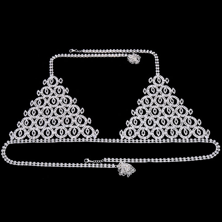 Evil Eye Underwear Set Women Crystal Panties Waist Body Chains Bra Chest Thong Exotic Accessories Body Jewelry