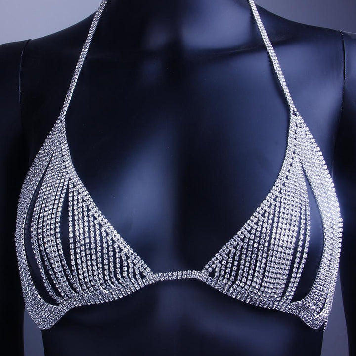 Rhinestone Body Chain Bra Thong Accessories Women Crystal Underwear Body Jewelry