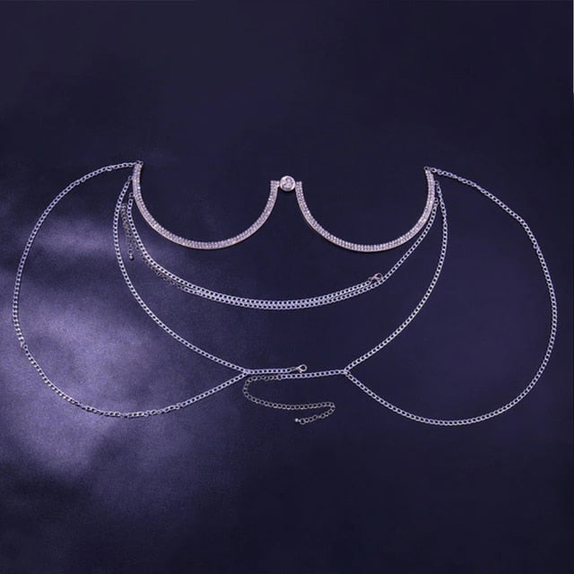 Zircon Tassel Breast Chain Women's Accessories Bra Top Fashion Shiny Rhinestone Body Chain Body Jewelry