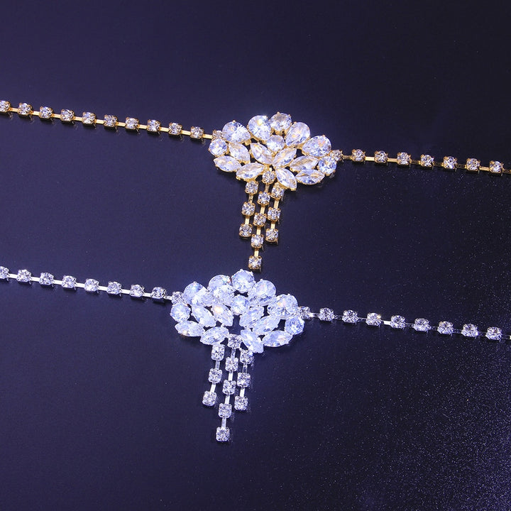 Chain Bling Zircon Crystal Forehead Chain Luxury Jewelry Bridal Headwear