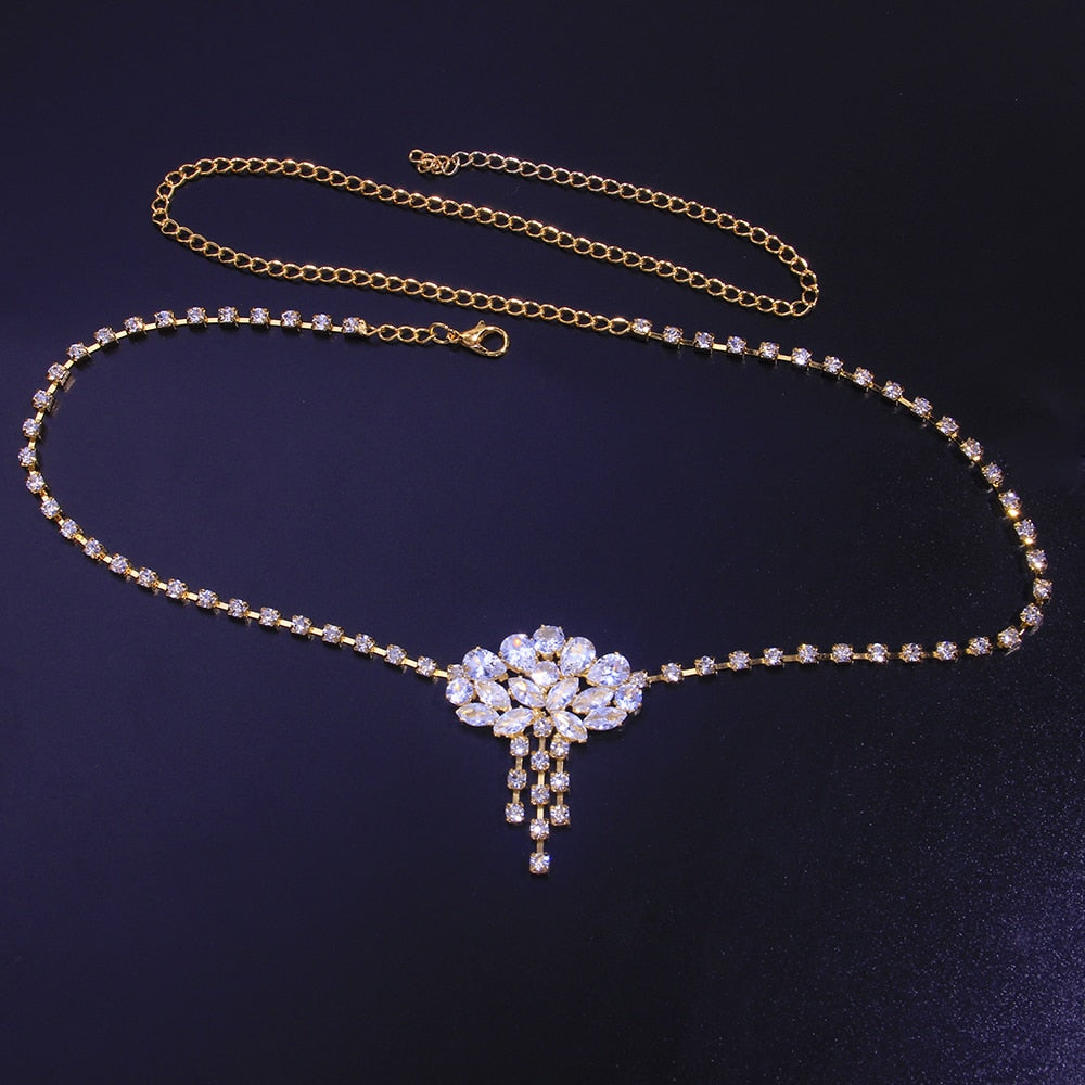 Chain Bling Zircon Crystal Forehead Chain Luxury Jewelry Bridal Headwear