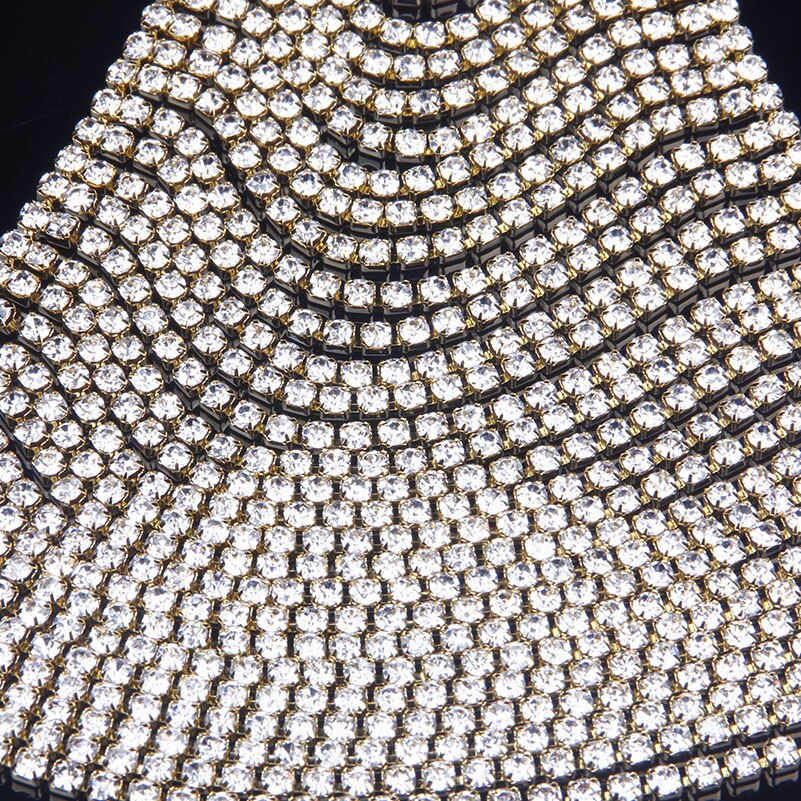 Bra Necklace Chain Jewelry Woman Crystal Chain Necklace Bikini Accessories Body Jewelry