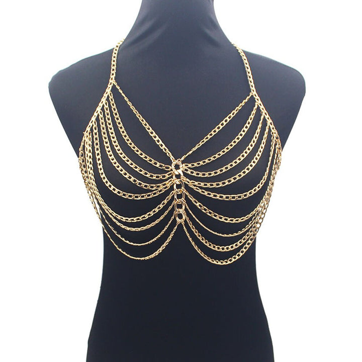 Noval Metal Bra Chest Chain Top for Women Club Breast Jewelry Punk Gothic Lingerie Chains Harness Body Chain Bikinis Body Jewelry