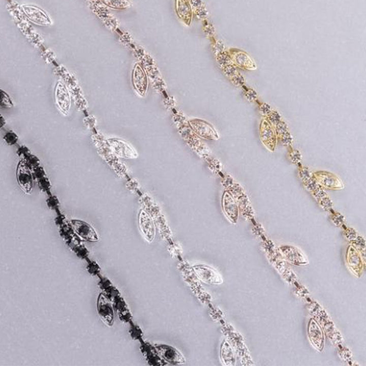 1 Piece Leaf Glitter Shoulder Chain Shoulder Strap Bra Strap Rhinestone Bridal Dress Accessories For Women Wedding Jewelry