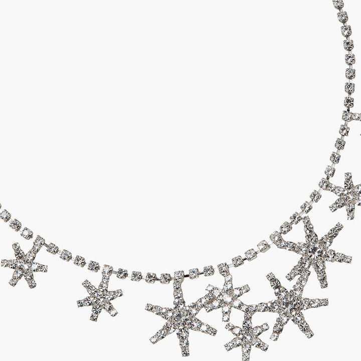 Multi Six Manifold Star Rhinestone Choker Necklace for Women Crystal Star Necklace Choker Collar Jewelry Christmas Gift