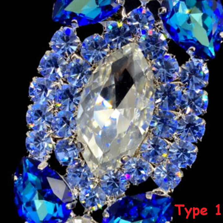Rhinestone Blue Crystal Women Big Rings Morocco Wedding Ring Accessories Christmas Ring Jewelry