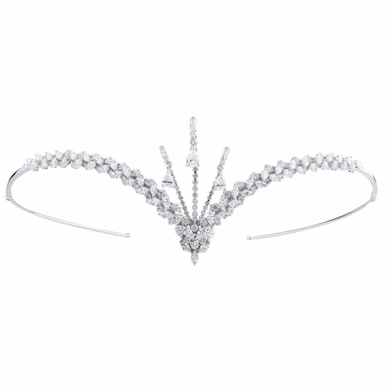 Zircon Headband Wedding Women Indian Hair Tiaras Boho Forehead Bride Accessories Head Jewelry