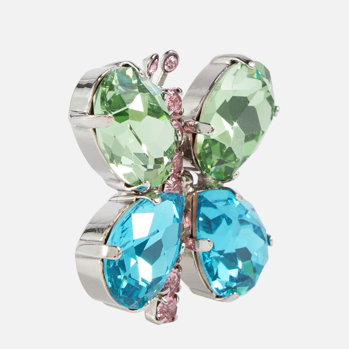 Colorful Crystal Butterfly Ear Clip Earrings No Piercing Jewelry Fashion Women Clip Earrings Ear Accessories