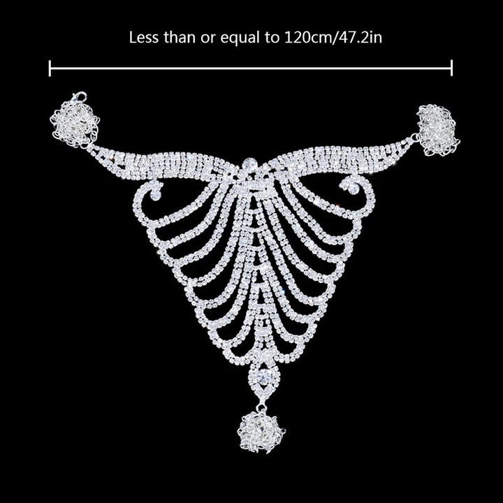 Crystal Rhinestone Thong Leg Chain Panties Lingerie Waist Chain Thigh Chain Body Chain for women Underwear Summer Beach Bikini Nightclub