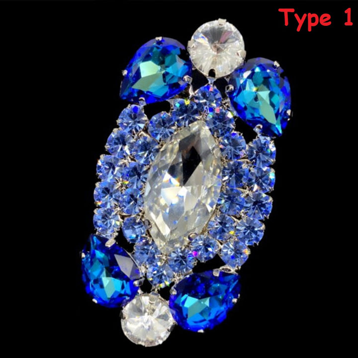 Rhinestone Blue Crystal Women Big Rings Morocco Wedding Ring Accessories Christmas Ring Jewelry