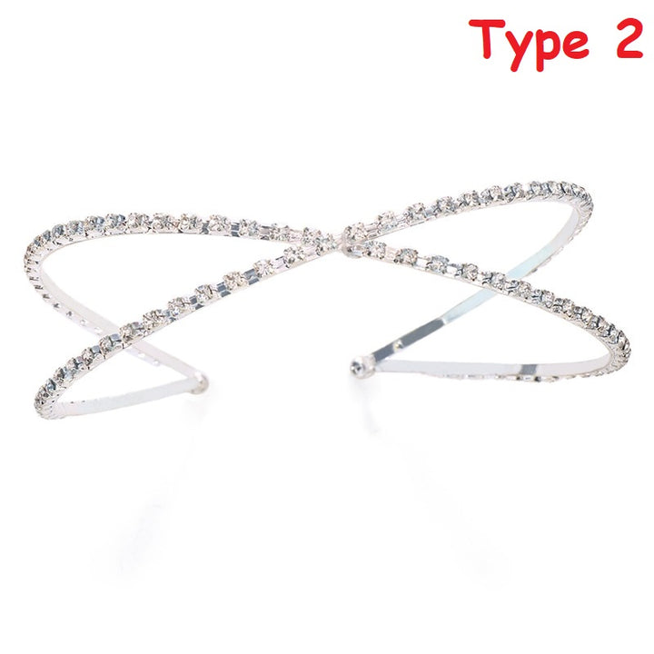 Boho Rhinestone Multi Layer Headband Jewelry for Women Crystal Hair Jewelry Hair Accessories