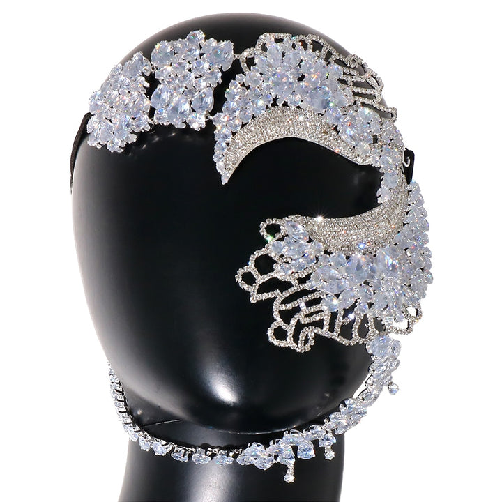 Rhinestone Mask Masquerade Masks Women Halloween Mask Venetian Mask Crystal Face Mask