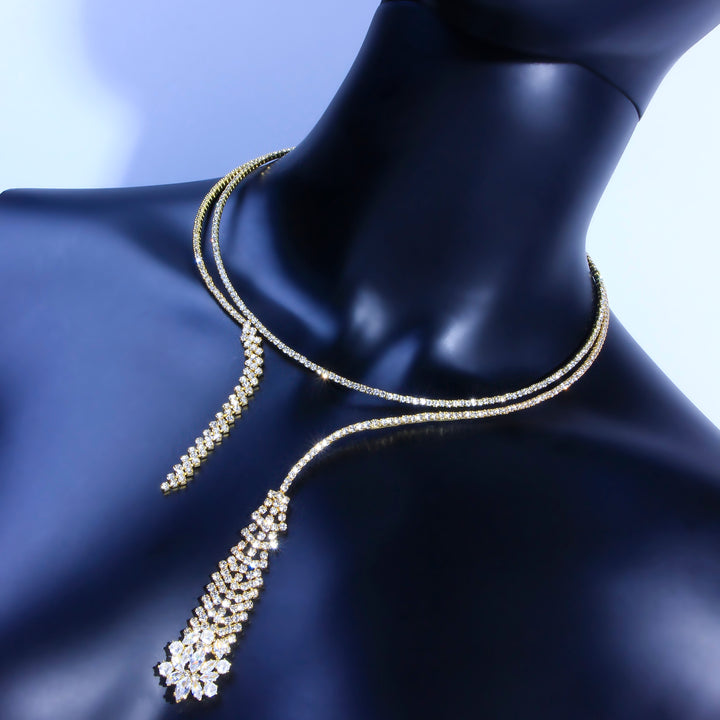 Charm Torques Necklaces with Pendant Simple Layered Asymmetric Choker